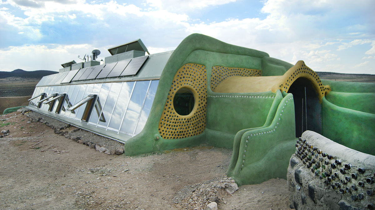 Discarded Tires Used for Making Tire Homes and Earthships