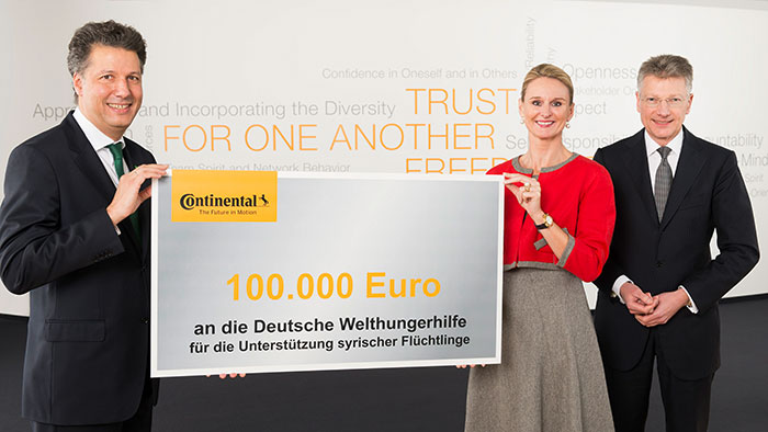 Continental Lends Helping Hand to Syrian Refugees with Donations Exceeding USD 100000