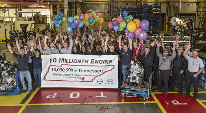 Nissan’s Powertrain Facility in Decherd Produces 10 Millionth Engine