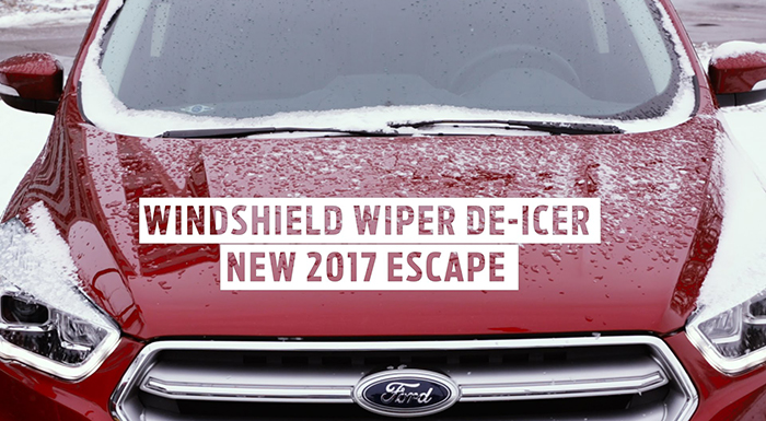 New Escape is First Ford SUV to Have Windshield Wiper De-icer