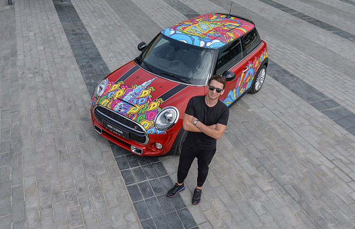 MINI Showcases Creativity with Specially Wrapped Model at Art Exhibition
