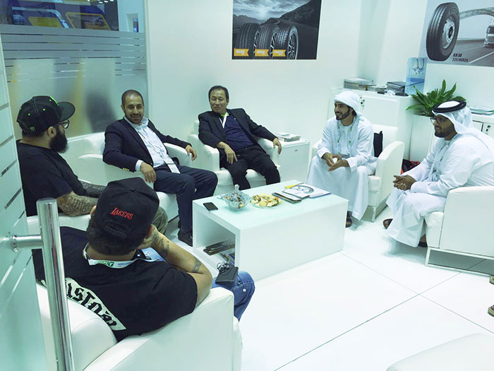 Varga and Kenda strengthen collaboration with UAE drift team at Automechanika