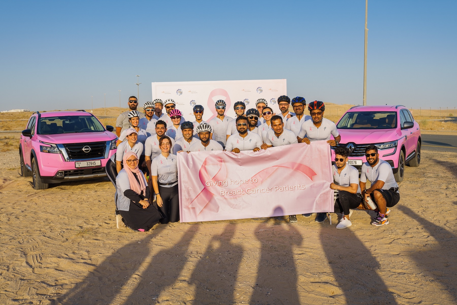 Arabian Automobiles and The Cycle Hub drive their support for breast cancer awareness
