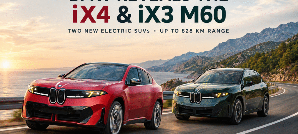 BMW Reveals the iX4 and iX3 M60: Two New Electric SUVs With Up to 828 km of Range