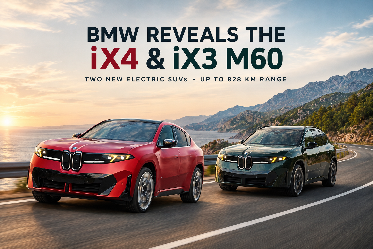 BMW Reveals the iX4 and iX3 M60: Two New Electric SUVs With Up to 828 km of Range