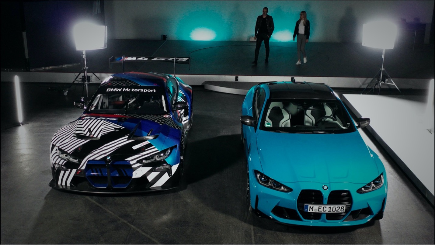 The BMW M4 meets the BMW M4 GT3. Video highlights the common ground between the BMW M4 Competition and the BMW M4 GT3 racing car.