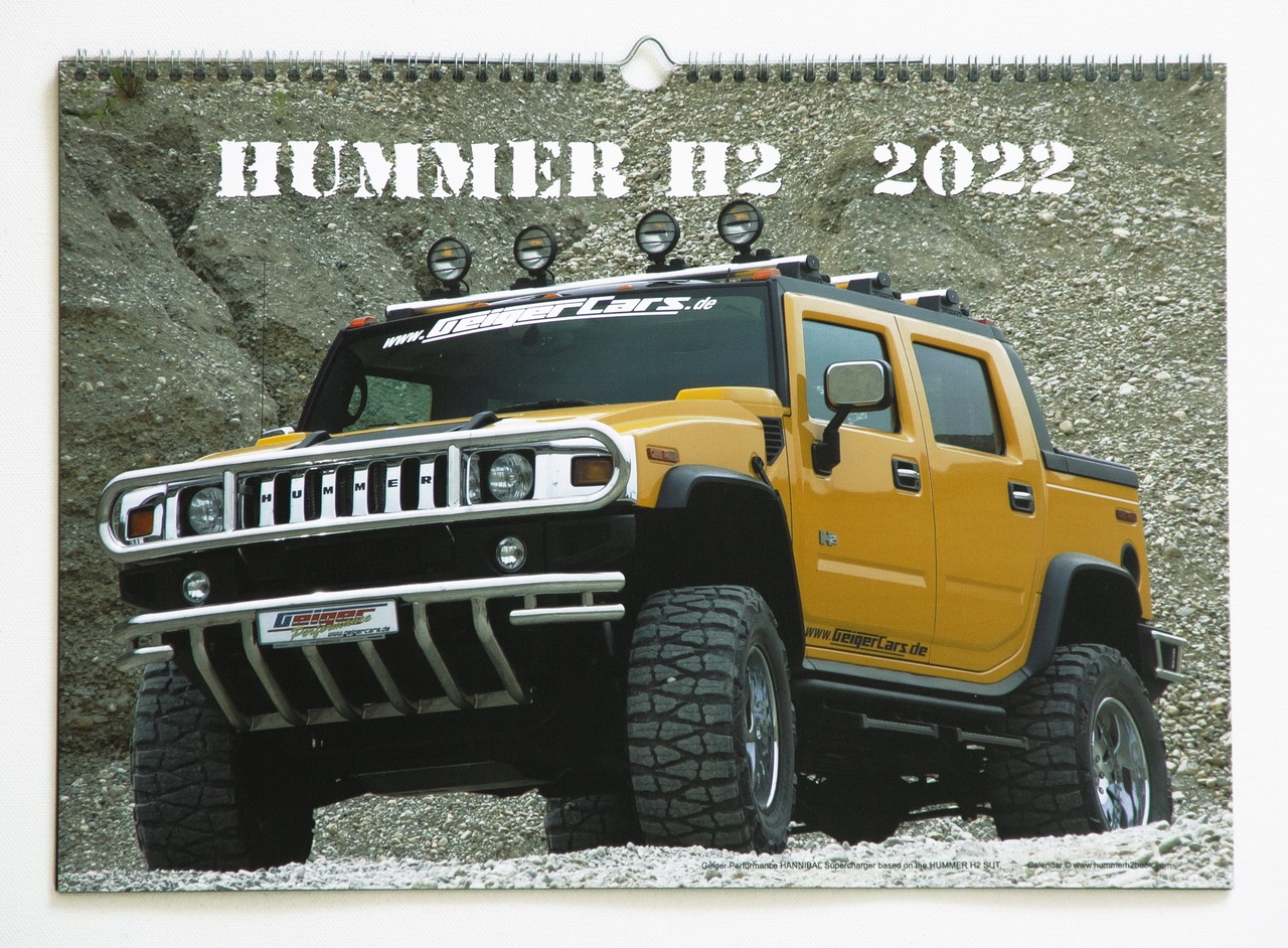 The HUMMER H2 2022 calendar