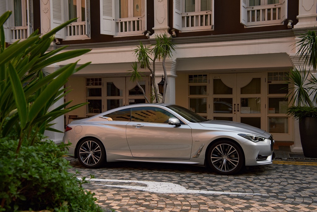 A sleek luxury sports coupe at Arabian Automobiles new INFINITI Q60