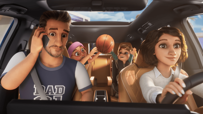 The INFINITI Middle East QX60 campaign rolls in with an animated take on the modern Arab family