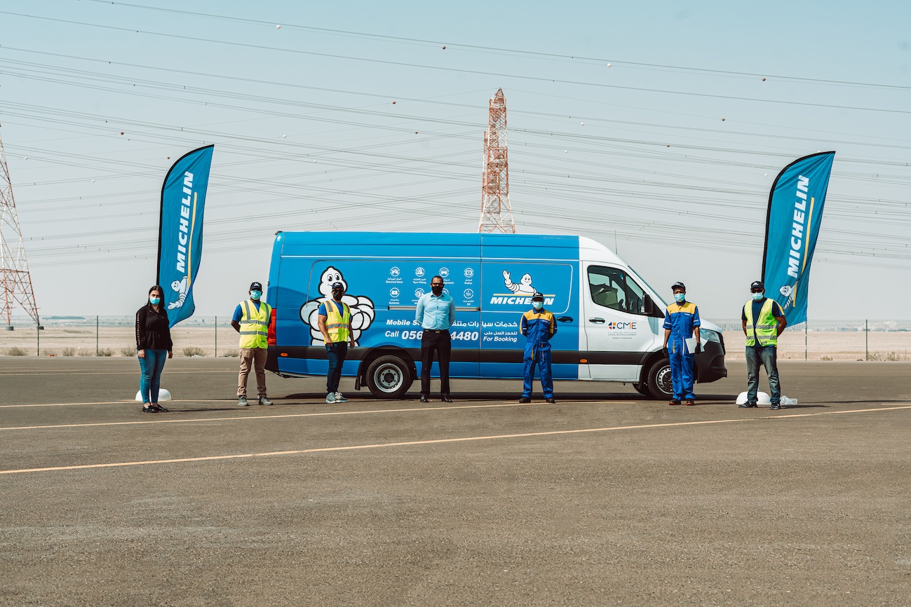 Michelin and Central Motors & Equipment LLC (CM&E) in partnership with Abu Dhabi Police conducts tyre safety camp ON Al Ain Truck road, ABU DHABI