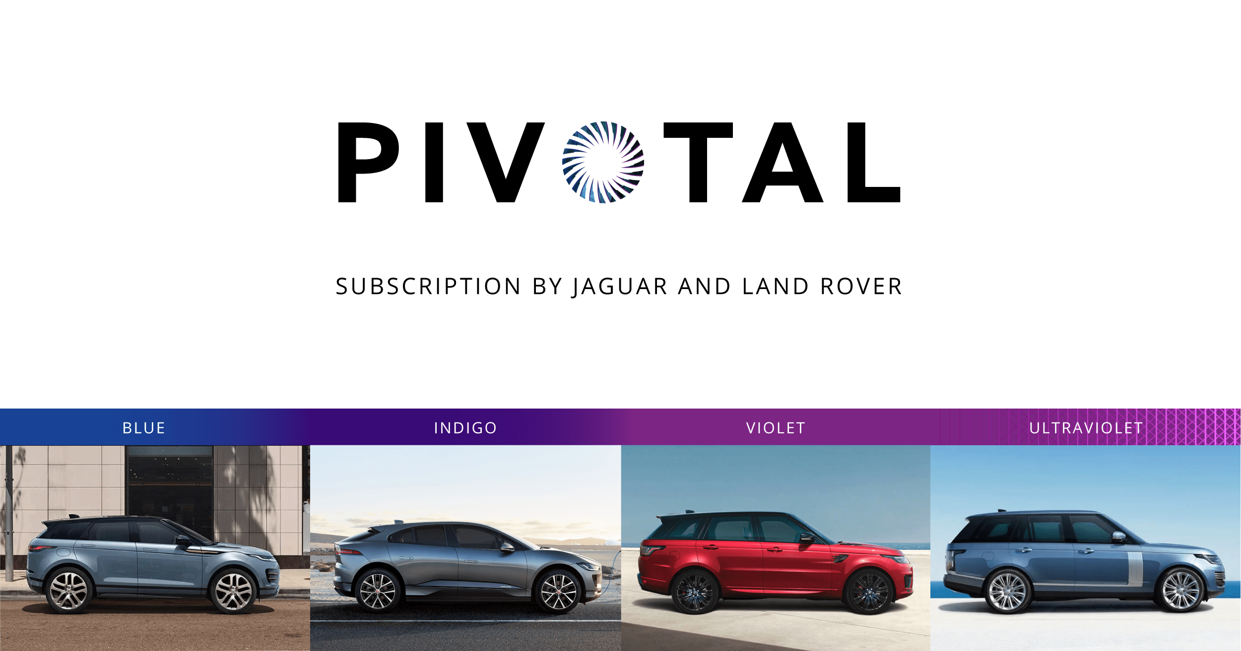 CUSTOMERS CHOOSE WITH JAGUAR LAND ROVER AND PIVOTAL SUBSCRIPTION-GO ELECTRIC OR GO OFF ROAD
