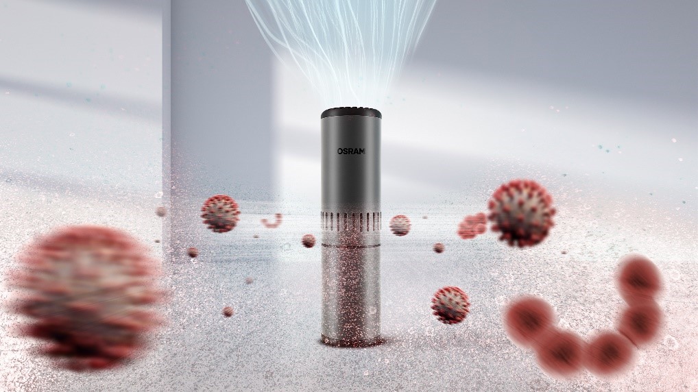 Osram announces the fight against viruses and bacteria with portable UV-C air purifiers