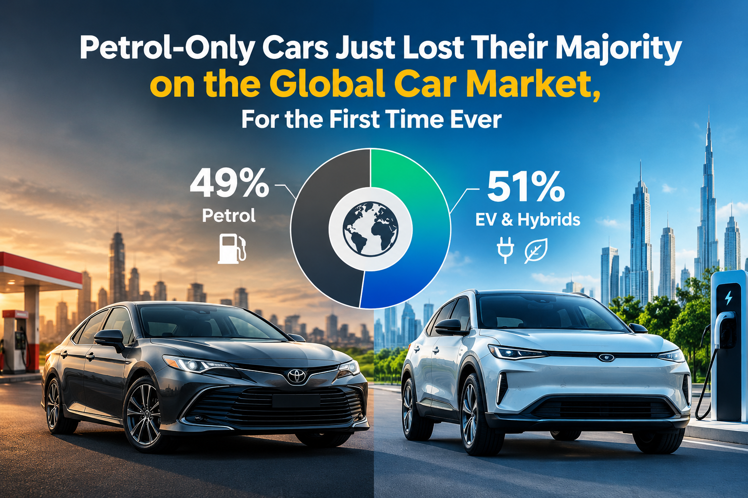 Petrol-Only Cars Just Lost Their Majority on the Global Car Market, For the First Time Ever