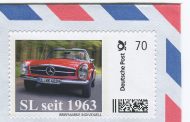 Postage Stamp Issued to Celebrate Mercedes “Pagoda” SL