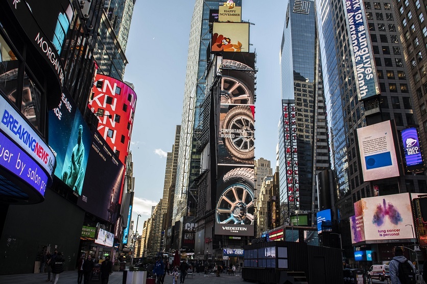 Vredestein Pinza All Terrain tyre makes broadway debut at Times Square