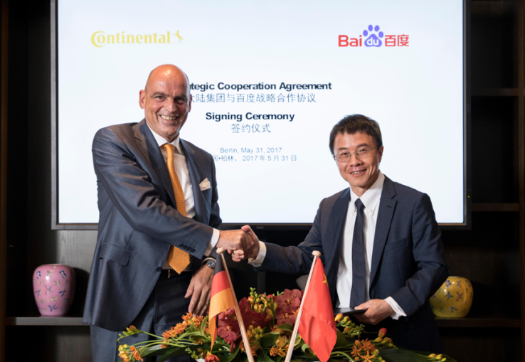Baidu Signs Agreement with Bosch and Continental on self-driving tech