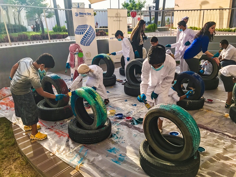 Al Serkal Campaign ‘Tires for Smiles’ Uses Art to Teach Children about Recycling