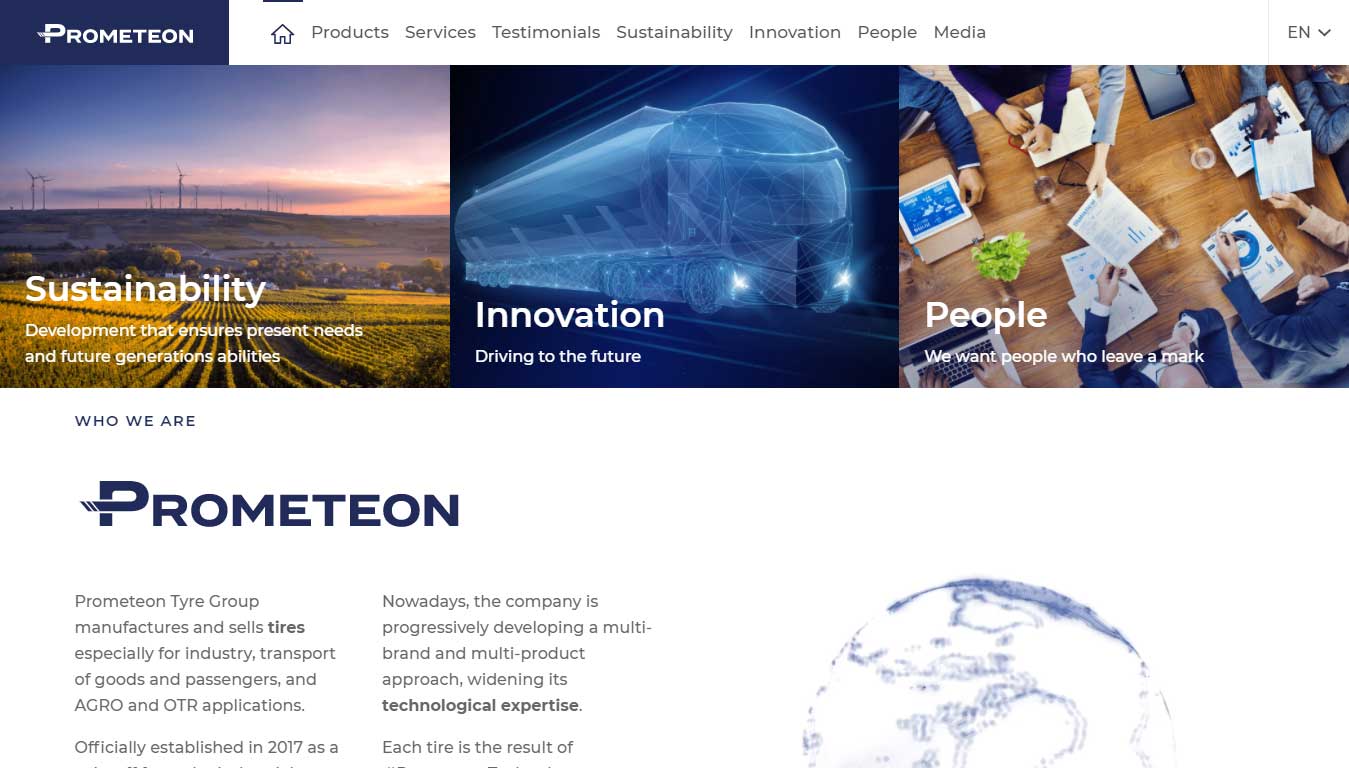 Prometeon launches the new corporate website